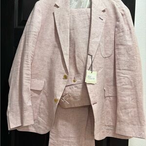 Men's Pink Linen Suit
